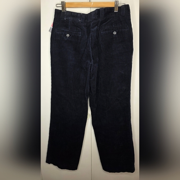 Pierre Cardin Pleated Dark Blue  Corduroy Pants. 32/36 100% Cotton - Picture 2 of 13